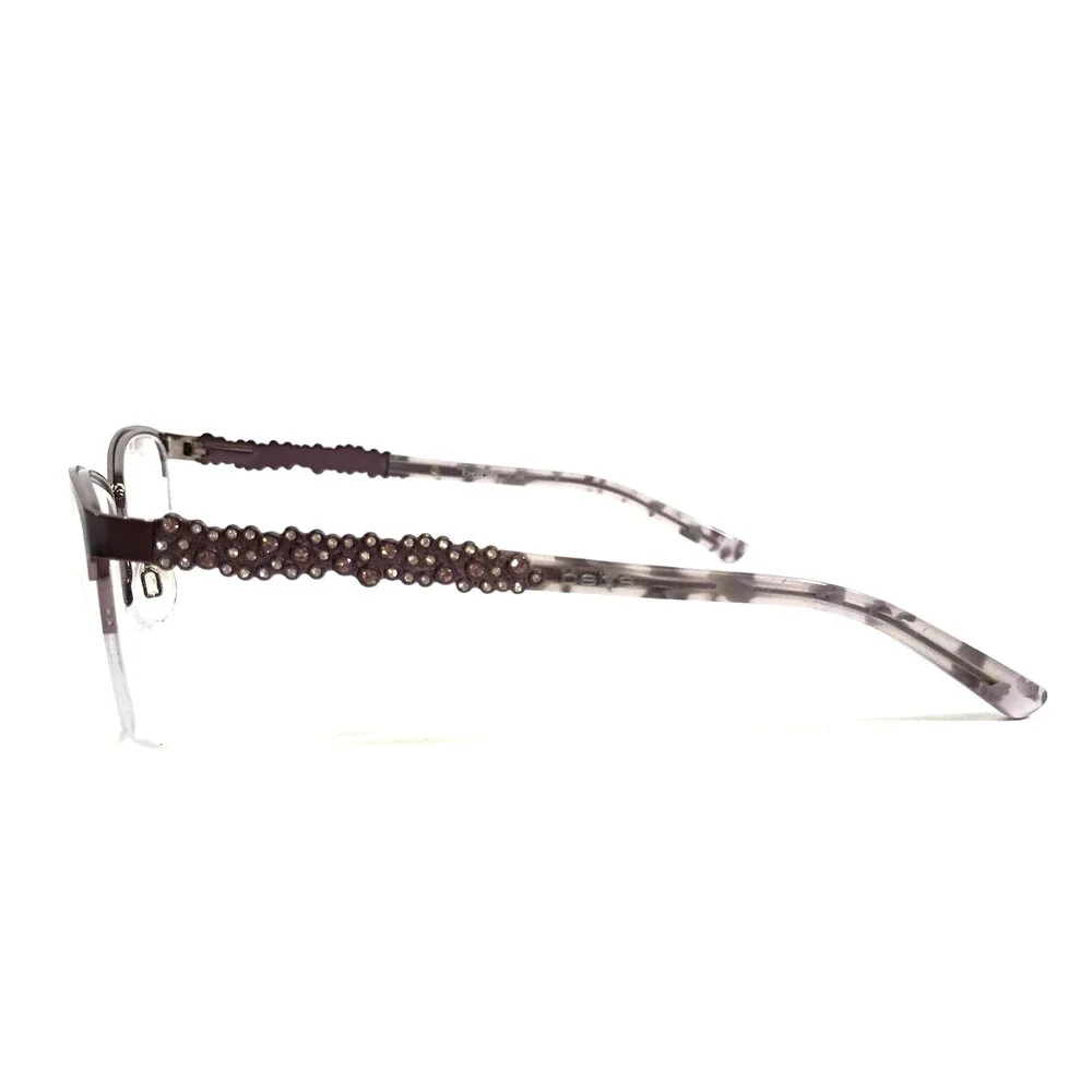 Bebe Eyeglasses Frames BB5177 500 PLUM Purple Cat Eye Swarovski 52-17-135